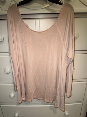 AEO Soft & Sexy pink peach crisscross back Top Womens Medium